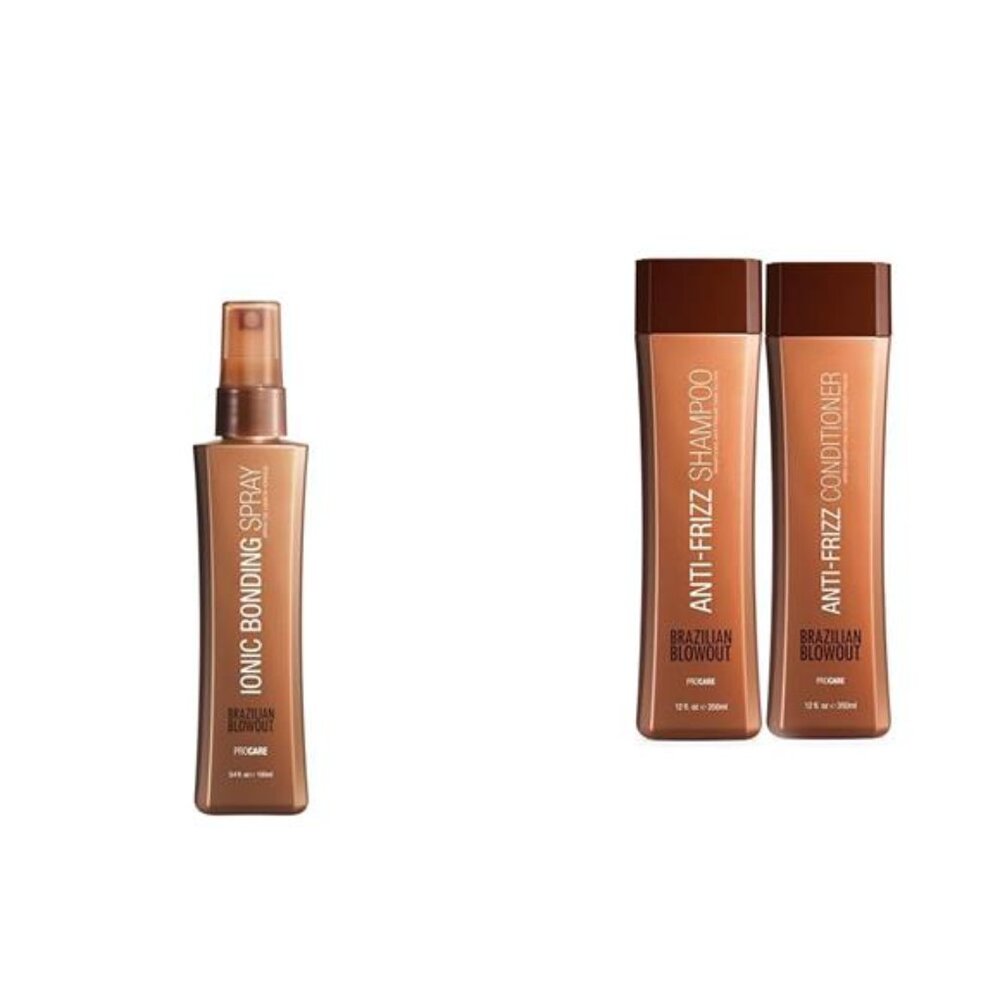 Brazilian Blowout Ionic Bonding Spray 3.4 fl oz & Brazilian Blowout Anti-Frizz